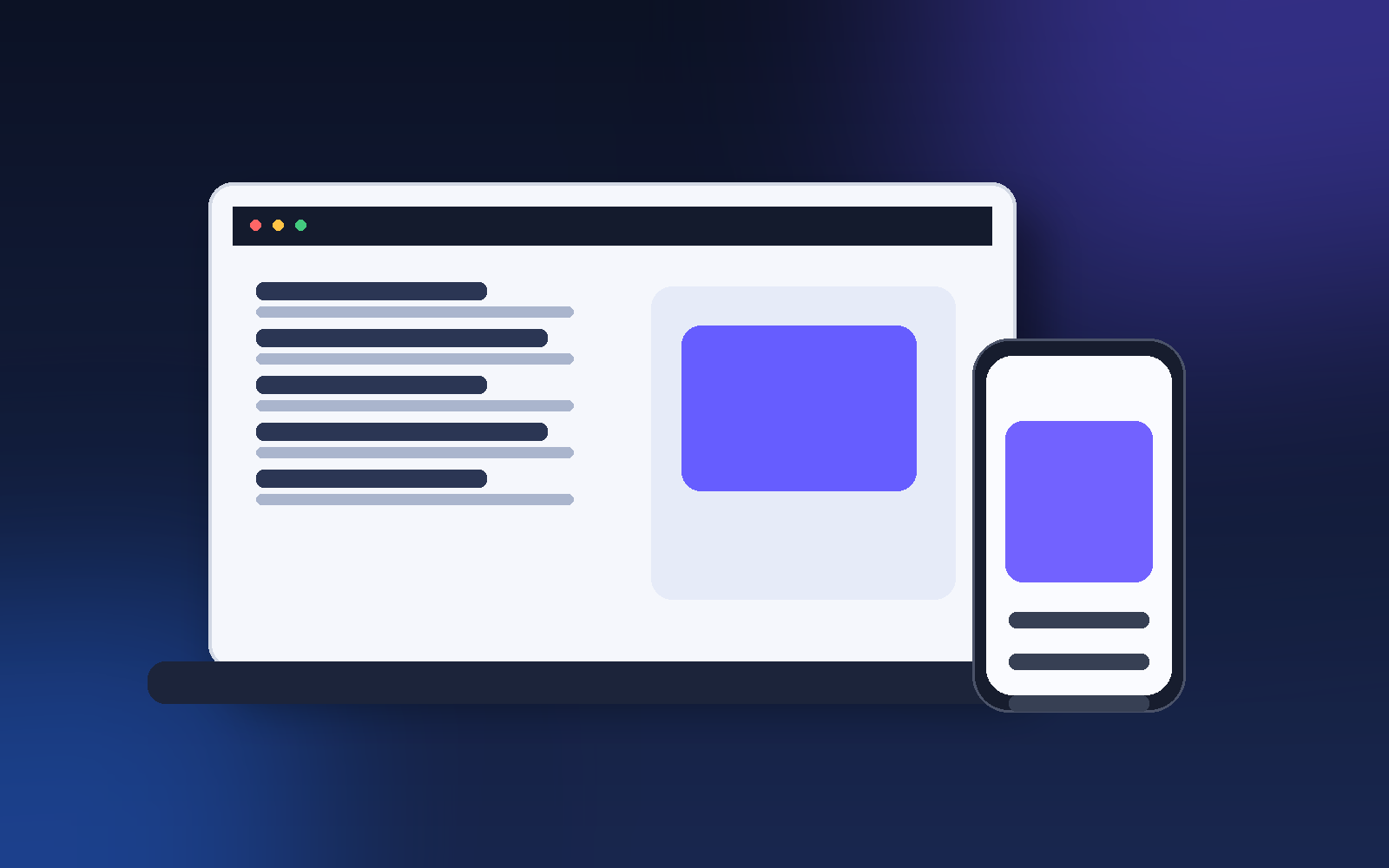Modern responsive website and mobile interface