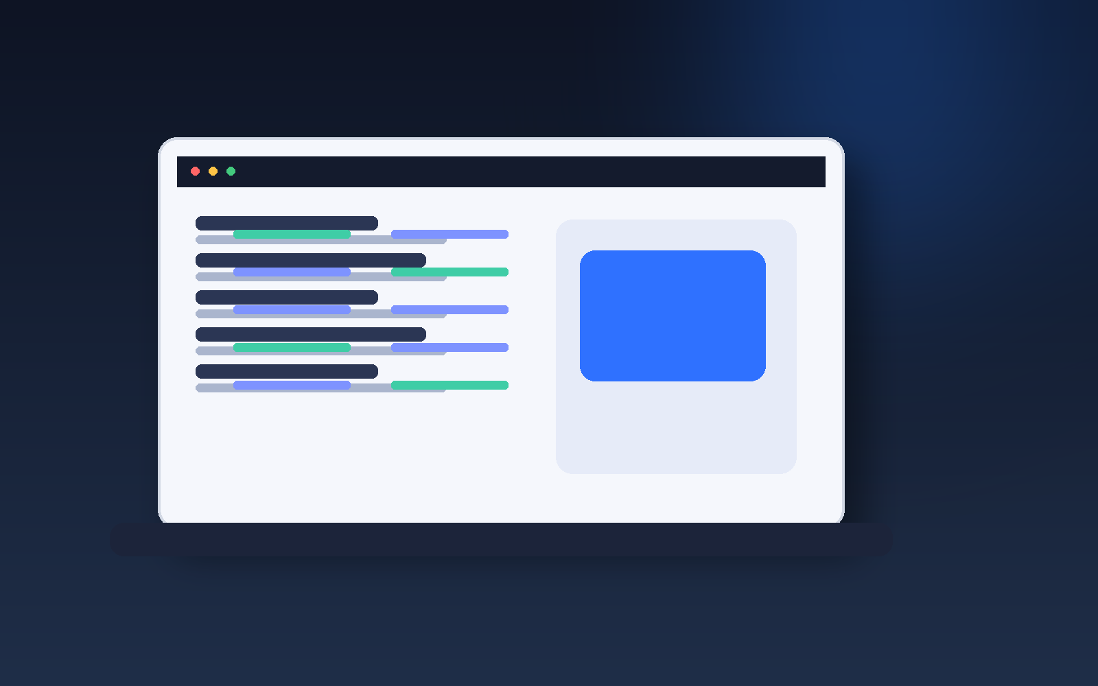 Custom web application development workspace